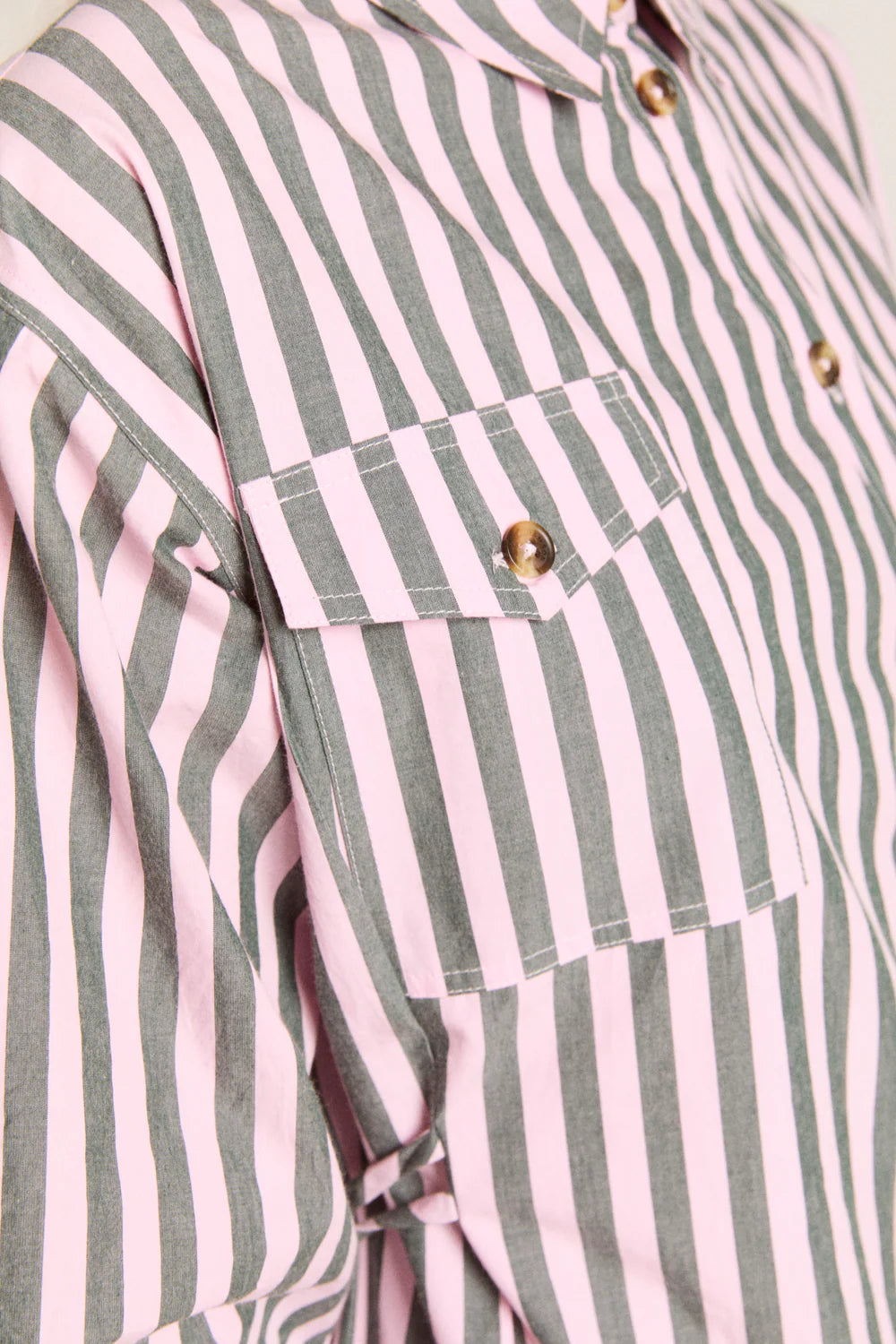 Damson Madder Lux Shirt - Garden Stripe