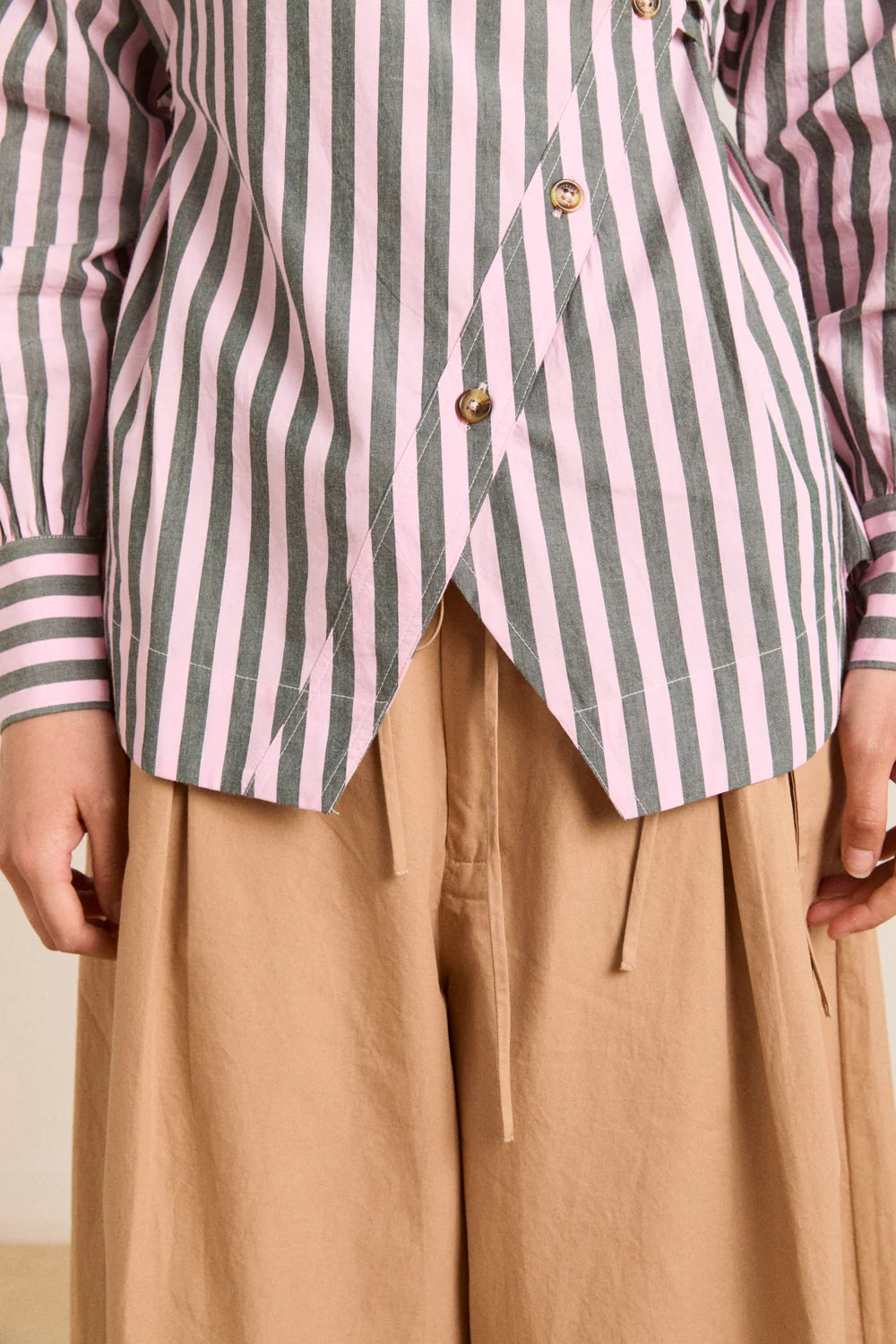 Damson Madder Lux Shirt - Garden Stripe