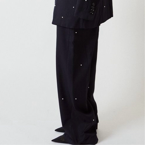 KIMHEKIM Pearl Embellished Pleated Trousers