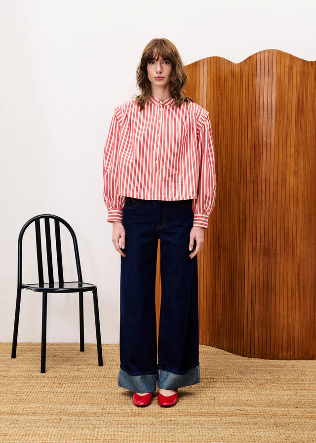 FRNCH BLOUSE CHOUPETTE - ROUGE