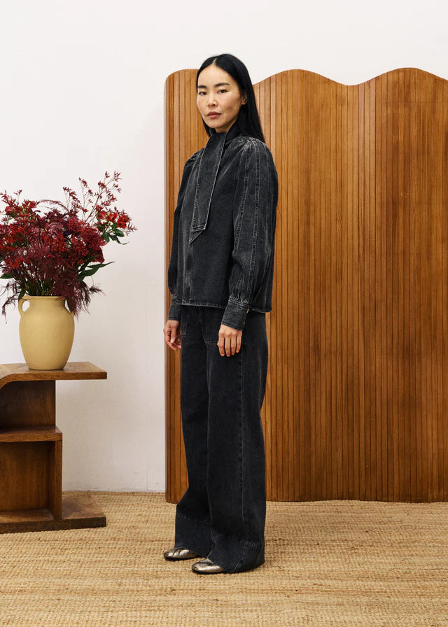 FRNCH BLOUSE BOURGEONS - NOIR