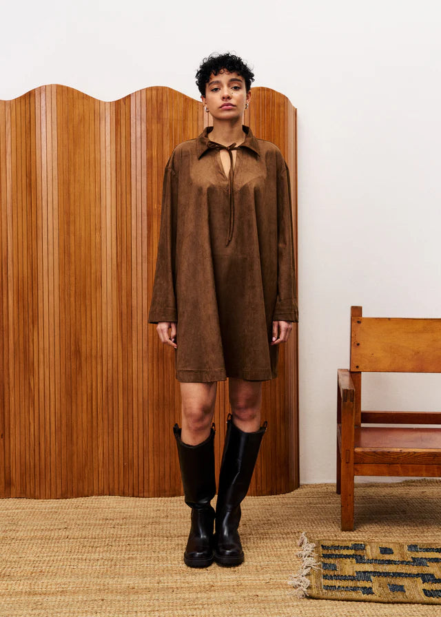 FRNCH ROBE AMSONIA - MARRON GLACE