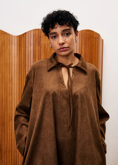 FRNCH ROBE AMSONIA - MARRON GLACE