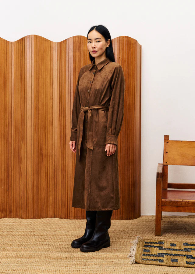 FRNCH ROBE BARBET - MARRON GLACE