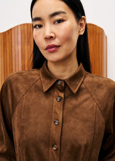 FRNCH ROBE BARBET - MARRON GLACE