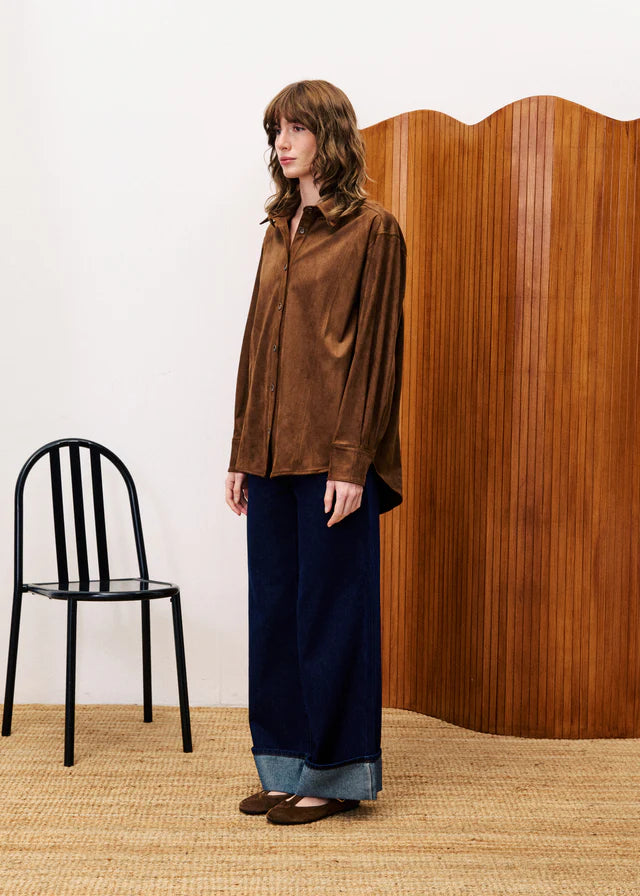 FRNCH CHEMISE CARLIN - MARRON GLACE
