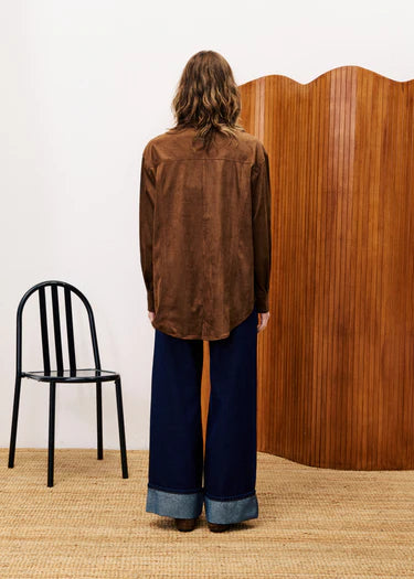 FRNCH CHEMISE CARLIN - MARRON GLACE