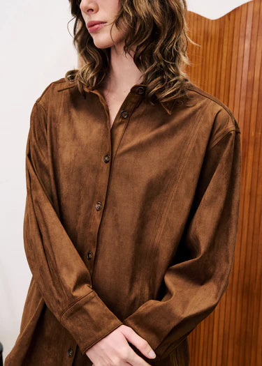 FRNCH CHEMISE CARLIN - MARRON GLACE
