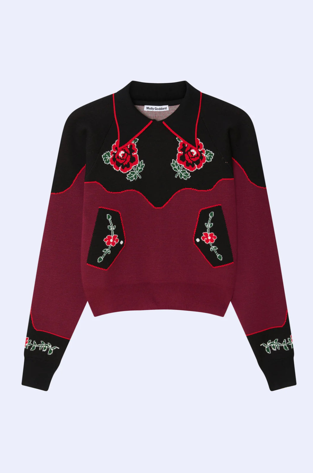 Molly Goddard Natasha Jumper - Burgundy Black