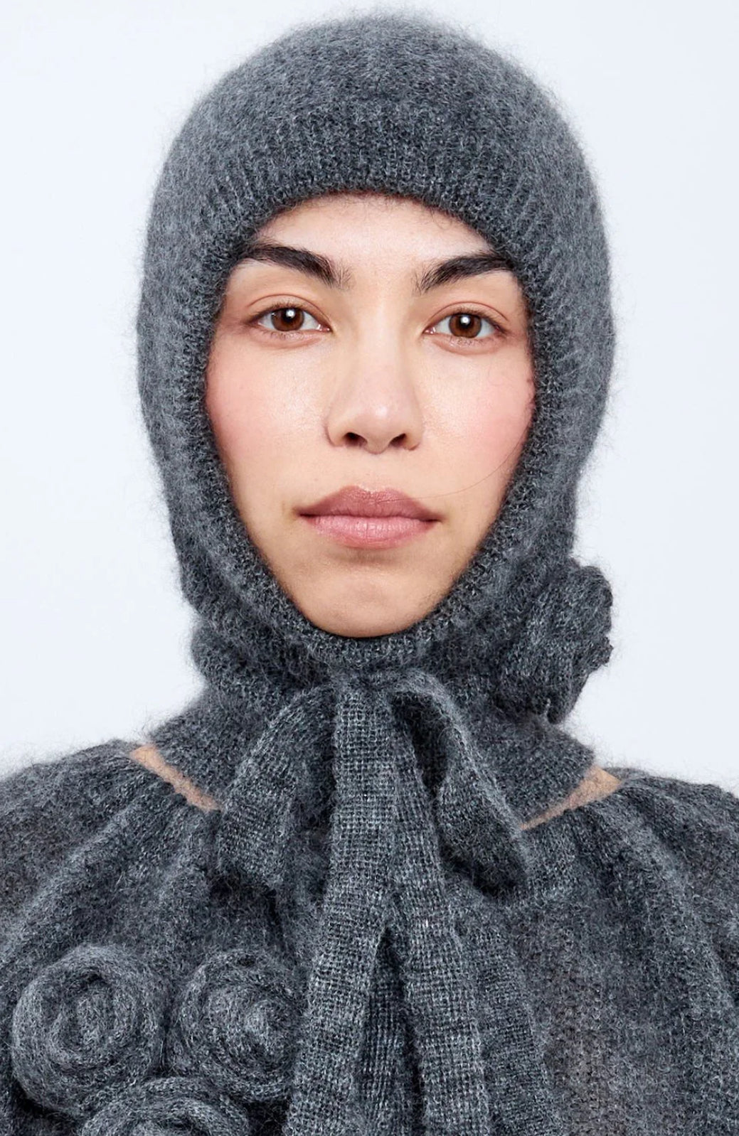 Molly Goddard Wanda Balaclava - Grey