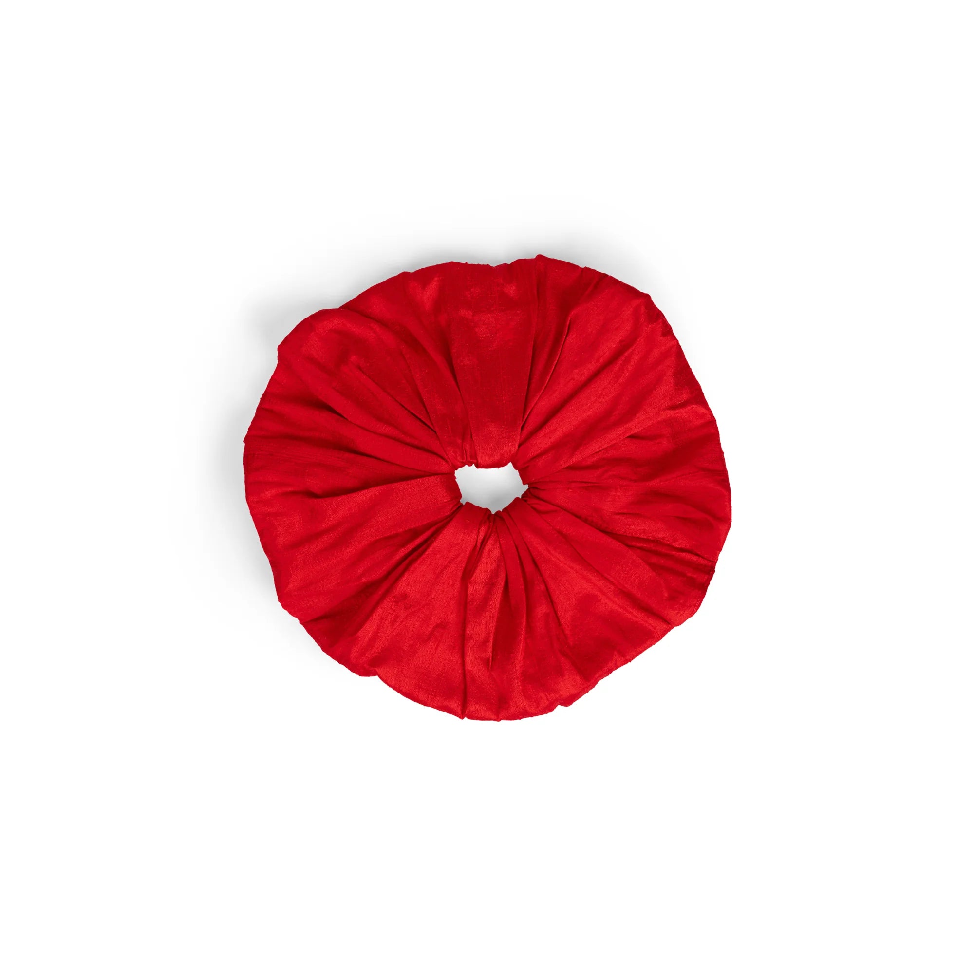 Home of Hai Scrunchie Dupion Silk Red