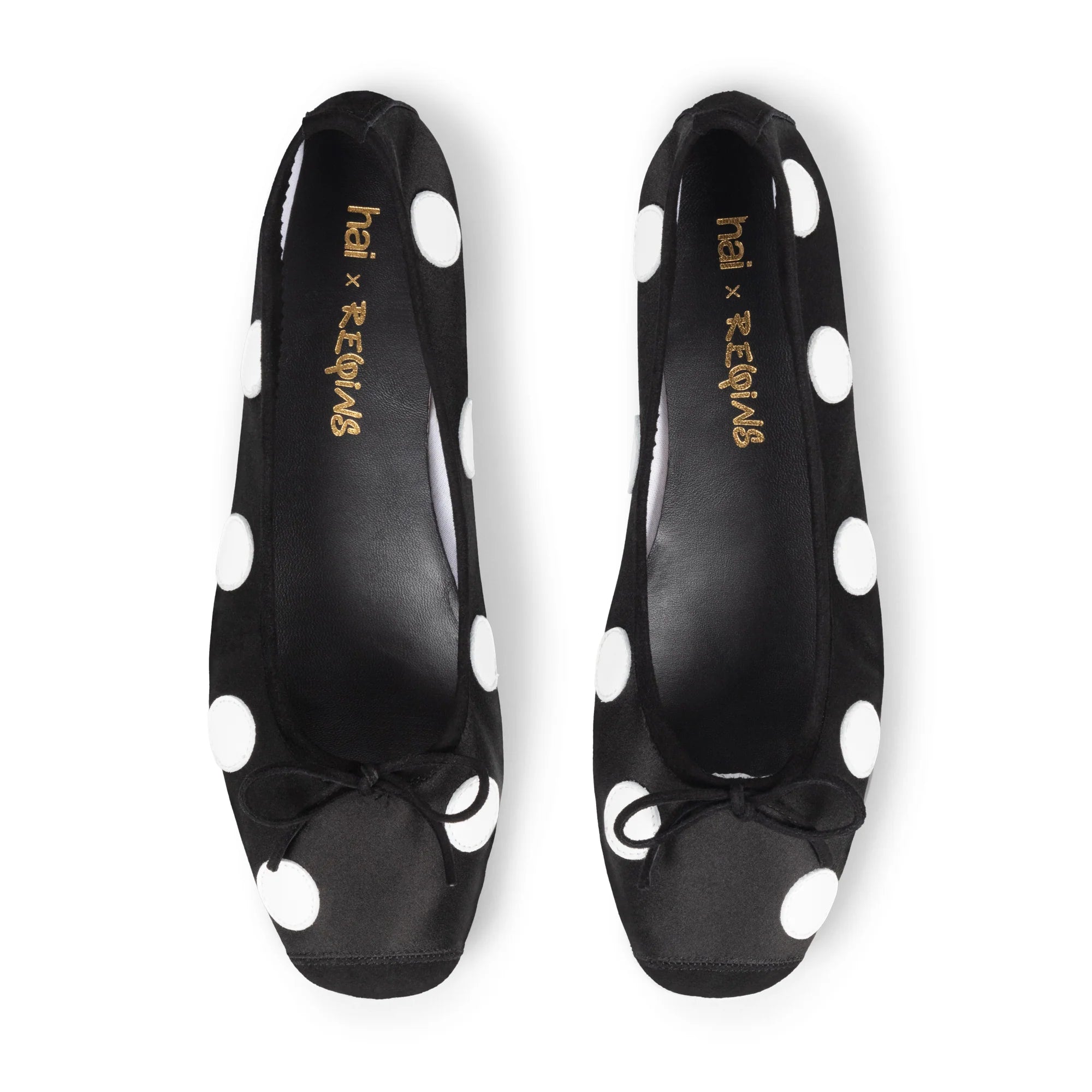 Home of Hai Harmony Ballerinas Black / White Polkadots