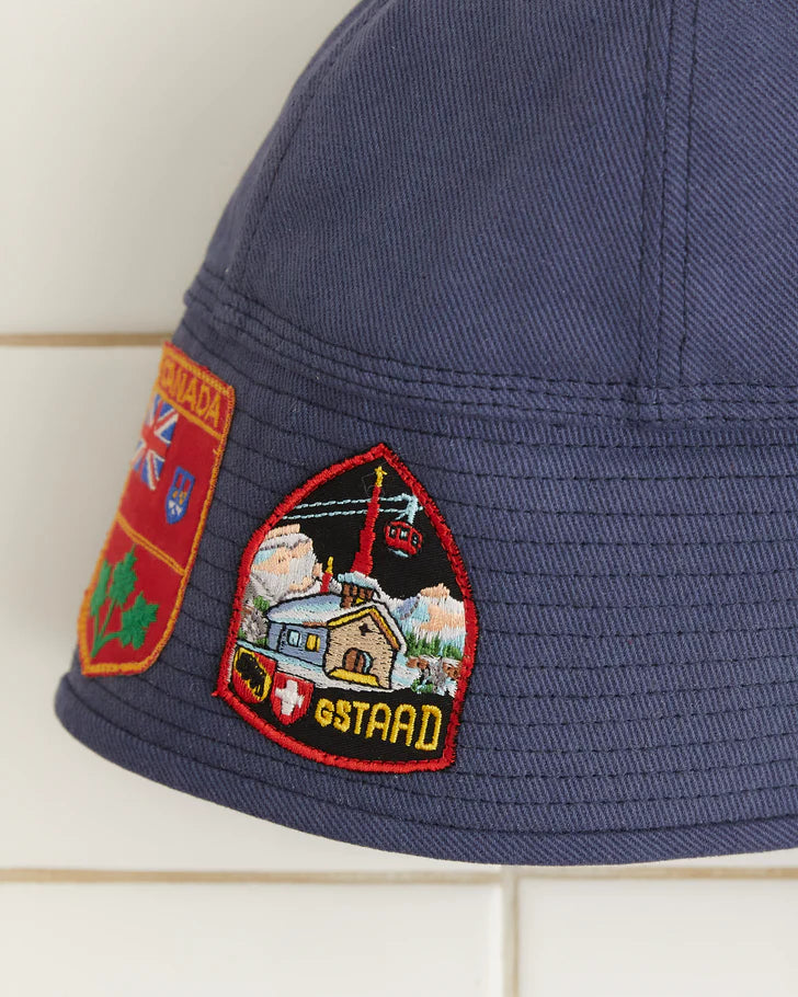 Bode Patched Sailor Cap - Blue