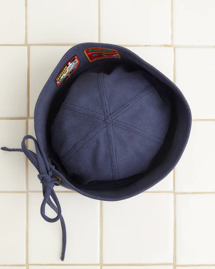 Bode Patched Sailor Cap - Blue