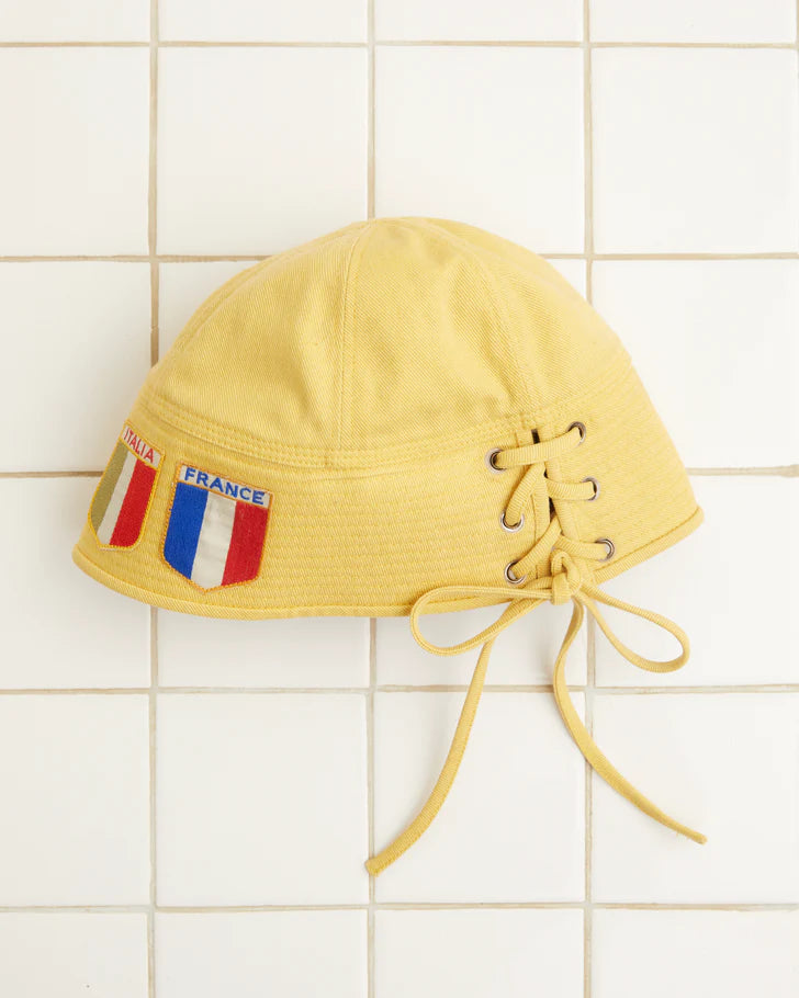 Bode Patched Sailor Cap - Yellow