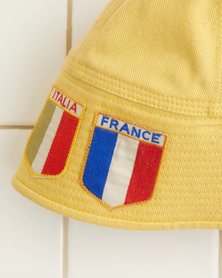 Bode Patched Sailor Cap - Yellow