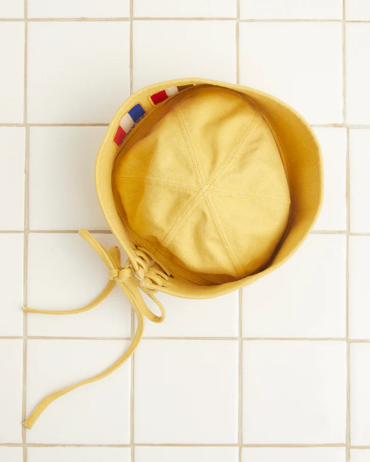 Bode Patched Sailor Cap - Yellow