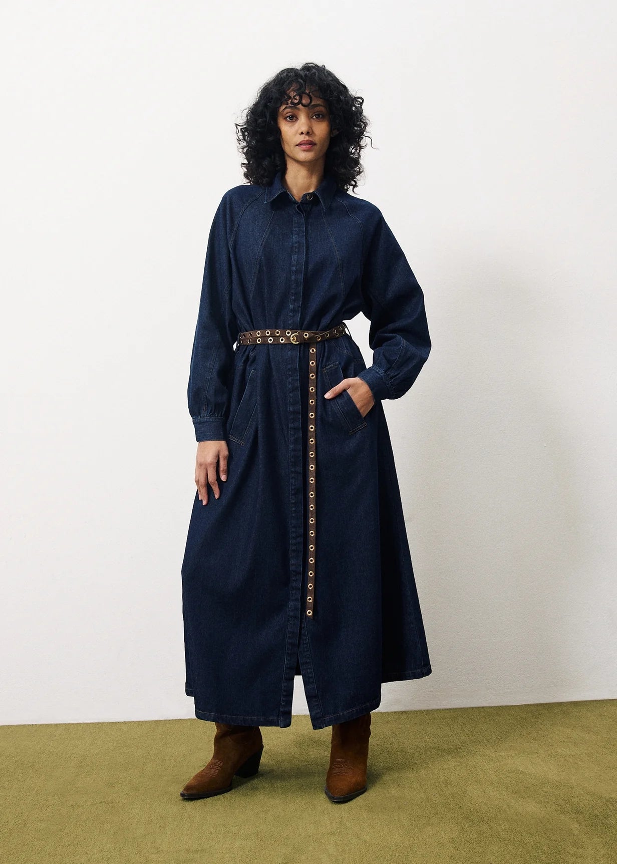 FRNCH ROBE BLEU MARINE