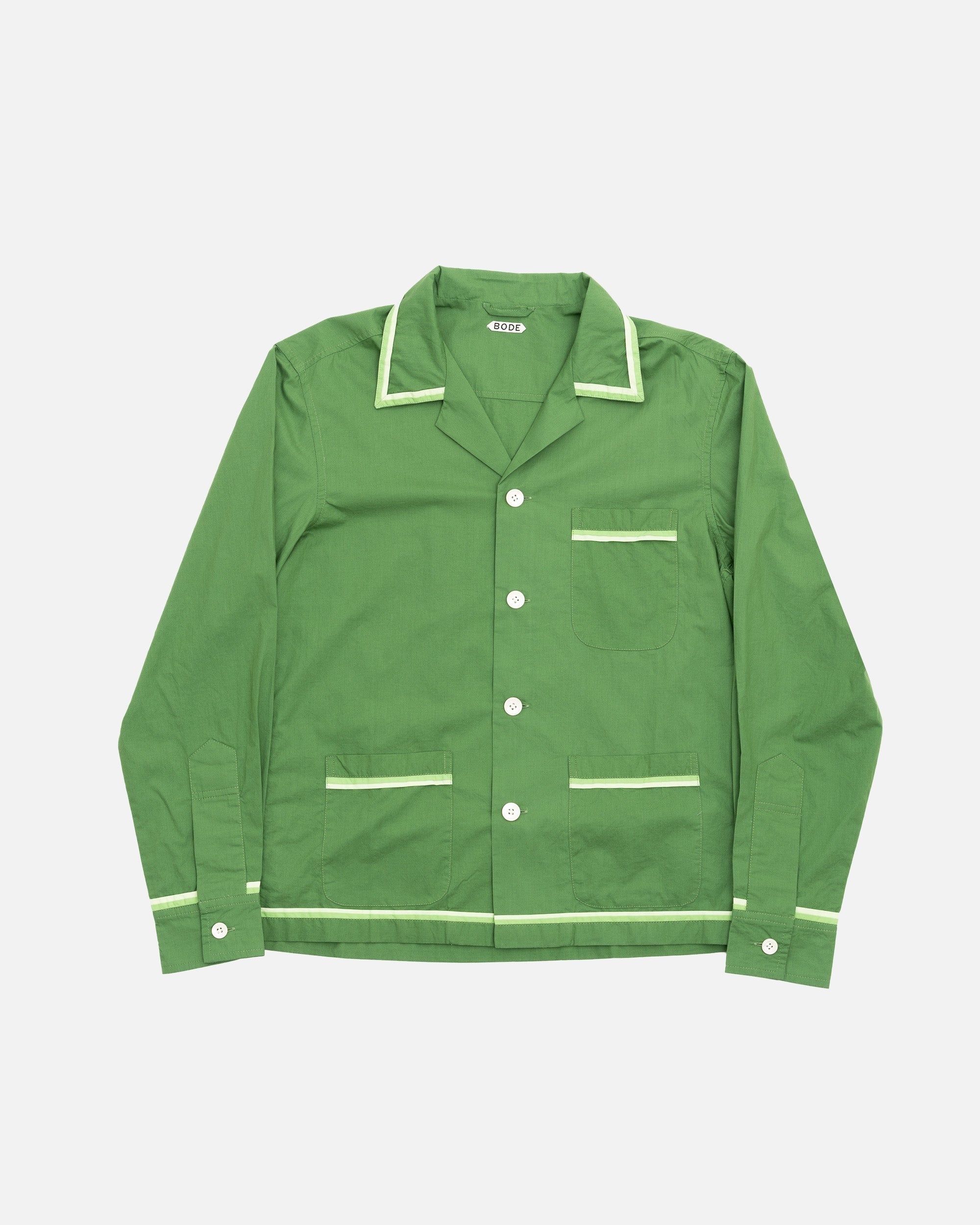 BODE Top Sheet Long Sleeve Shirt Green