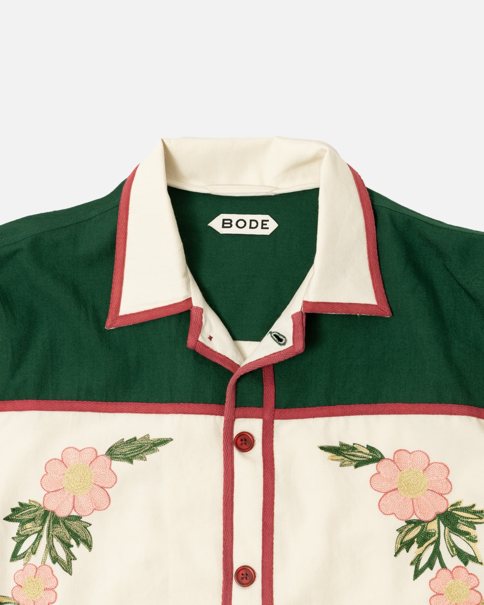 BODE Prairie Rose Overshirt Ecru