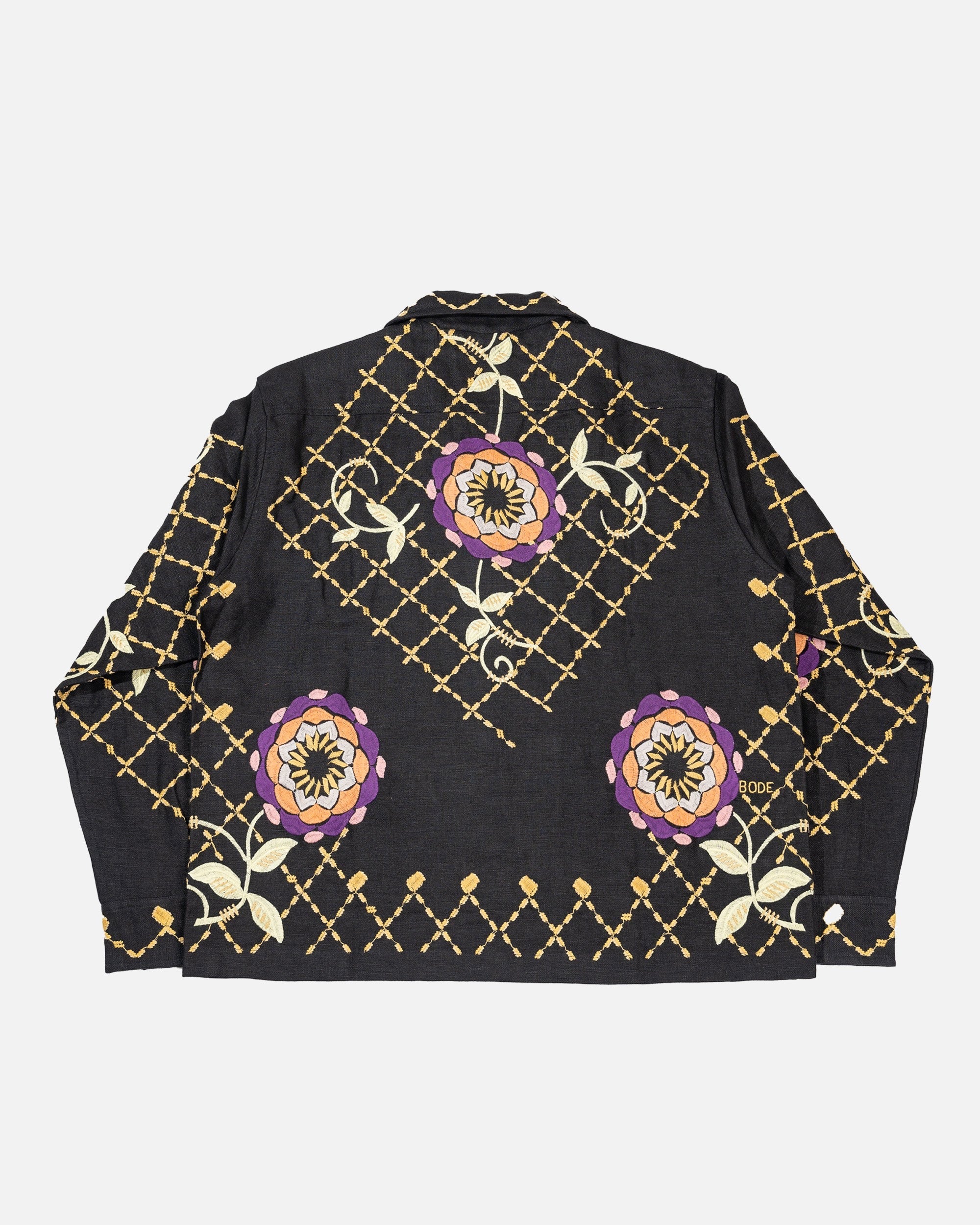 BODE Floral Pinwheel Long Sleeve Louie Black