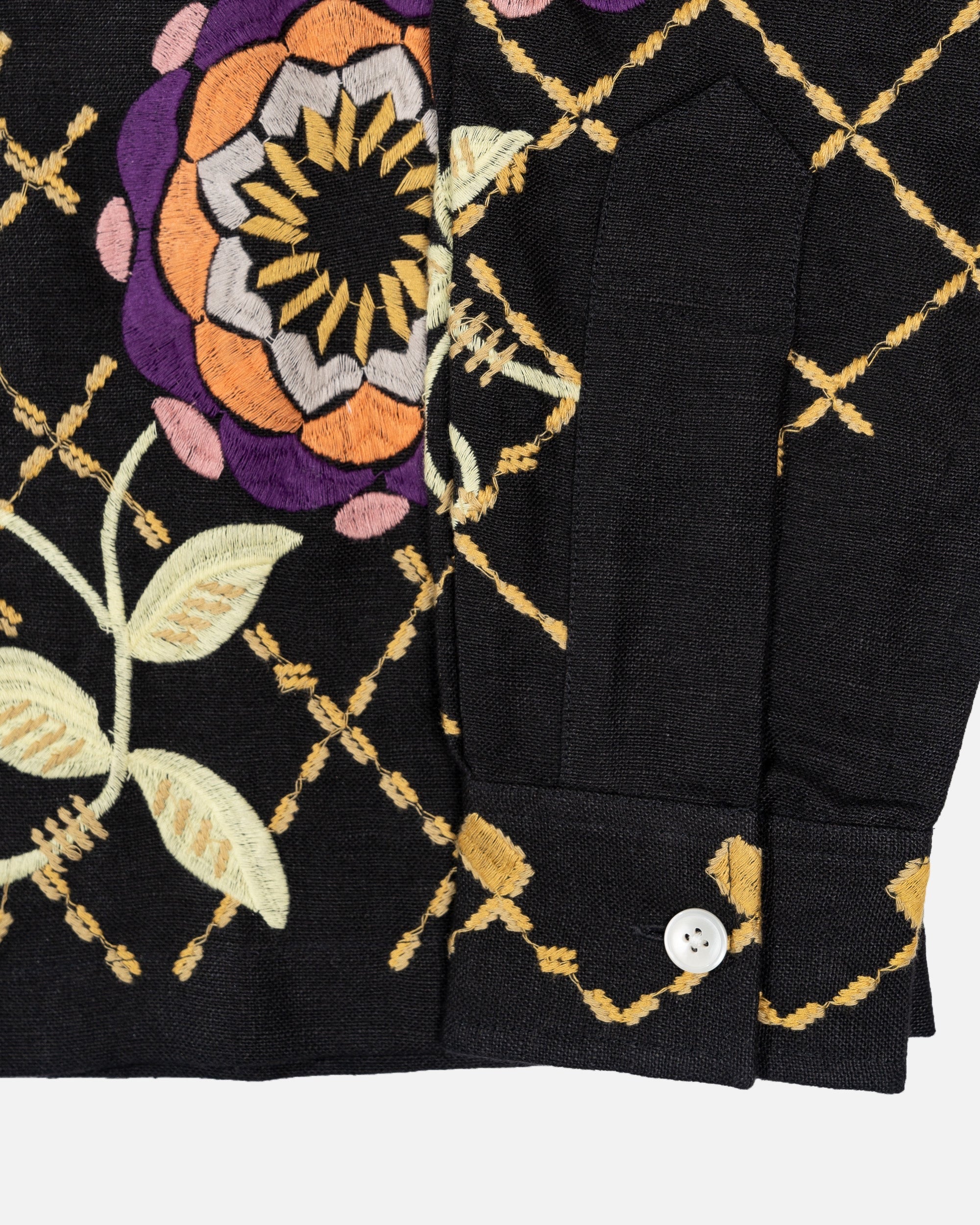 BODE Floral Pinwheel Long Sleeve Louie Black