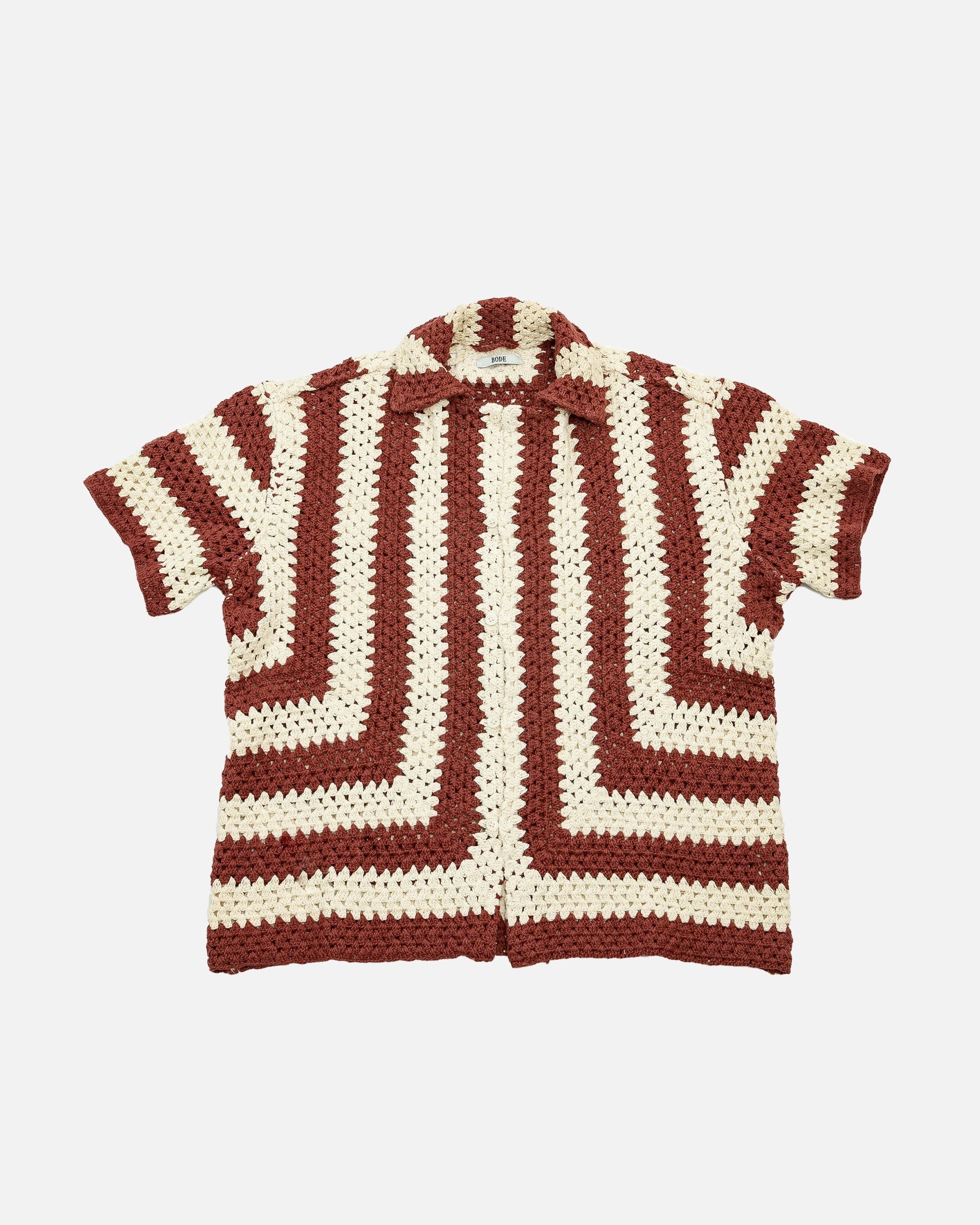 BODE Flagship Crochet Shirt Paprika