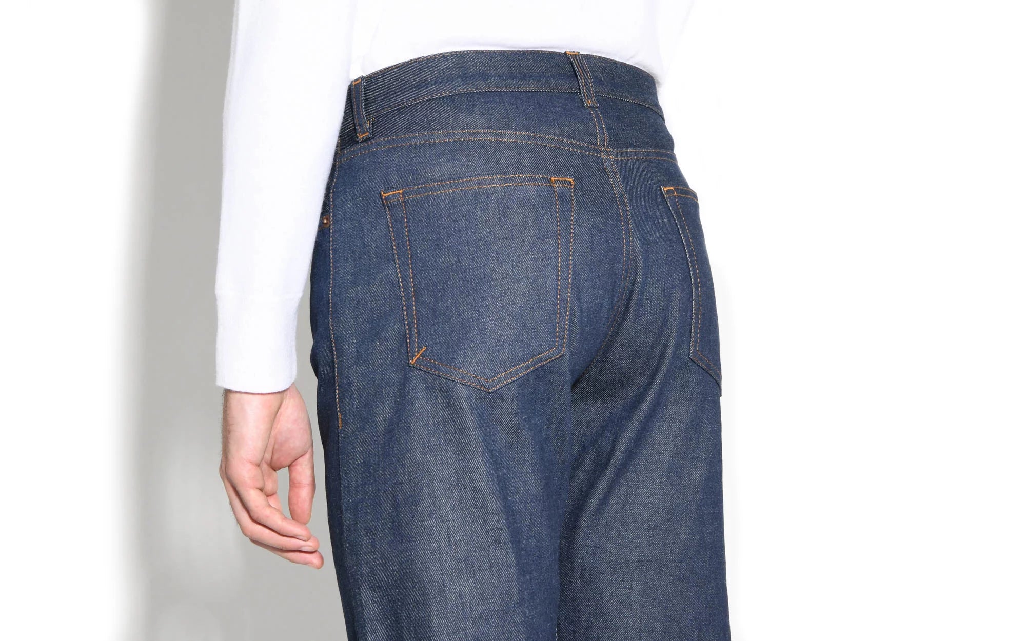 Husbands Straight High Waisted Selvedge Denim Jeans