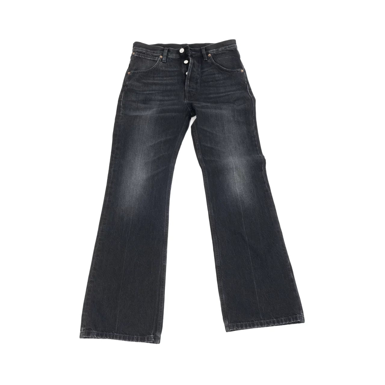 Husbands Paris Flared High-Waisted Jeans In Denim - Washed Black