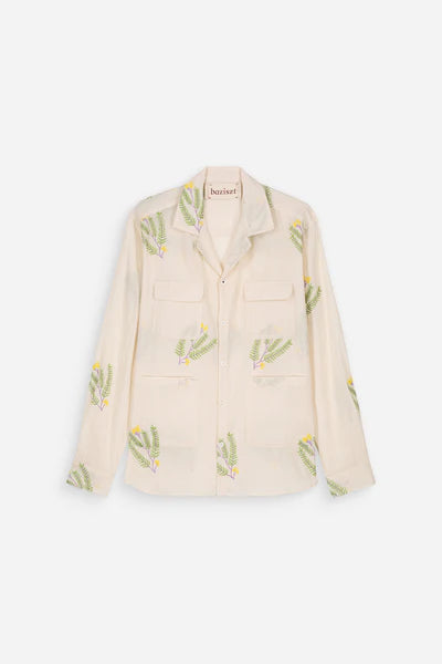 Baziszt Lavender Shirt - Off-white