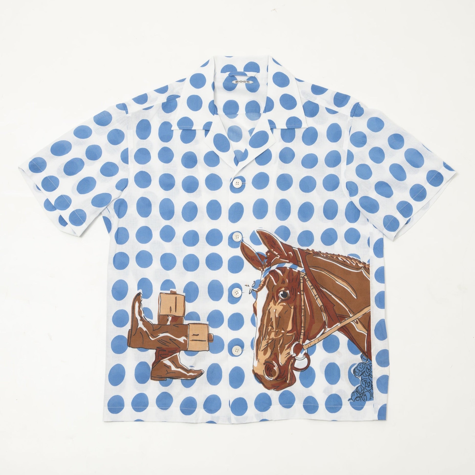 BODE Jockey Dot Short Sleeve Shirt