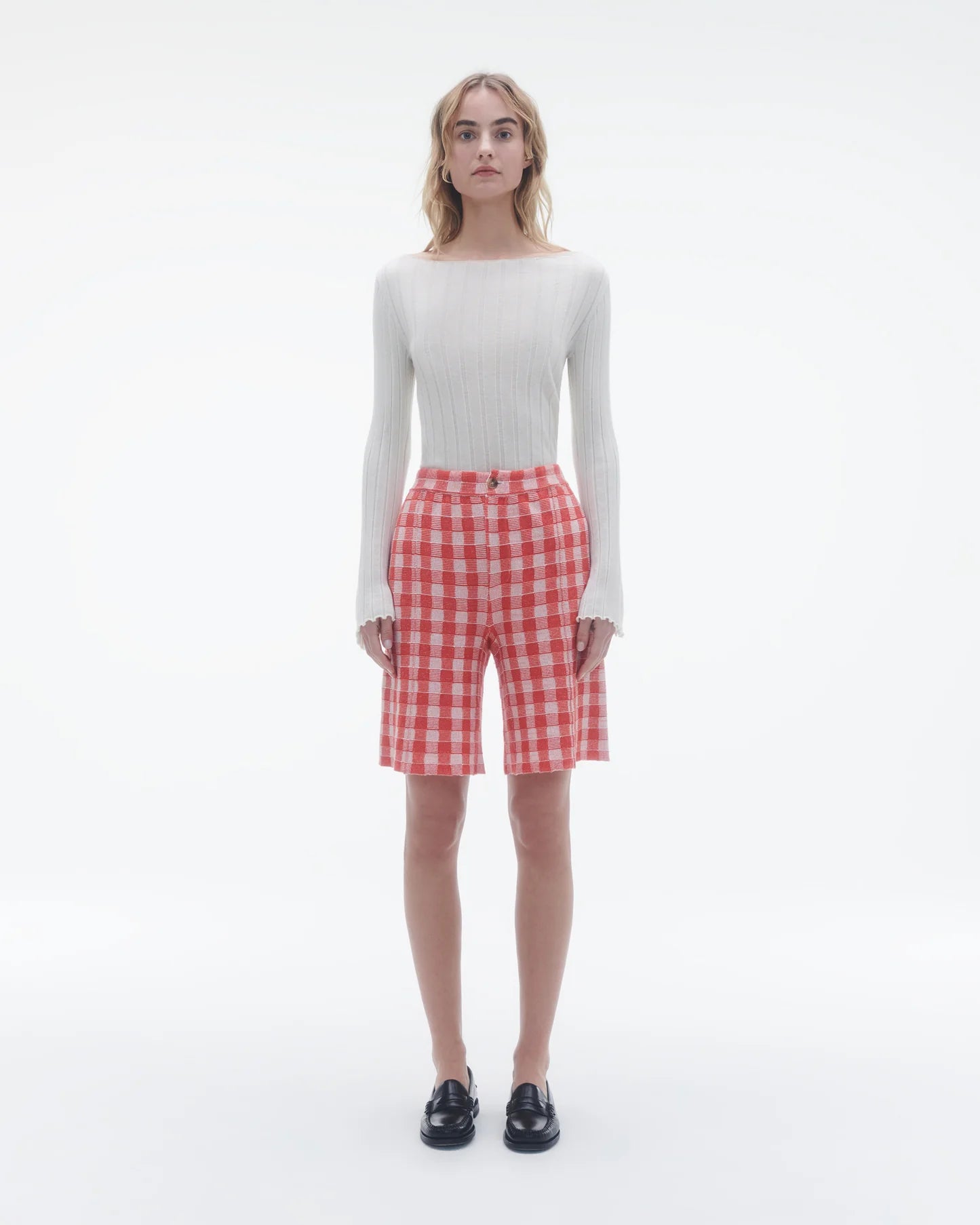 Guest In Residence Gingham Bermuda Short - Cherry Combo