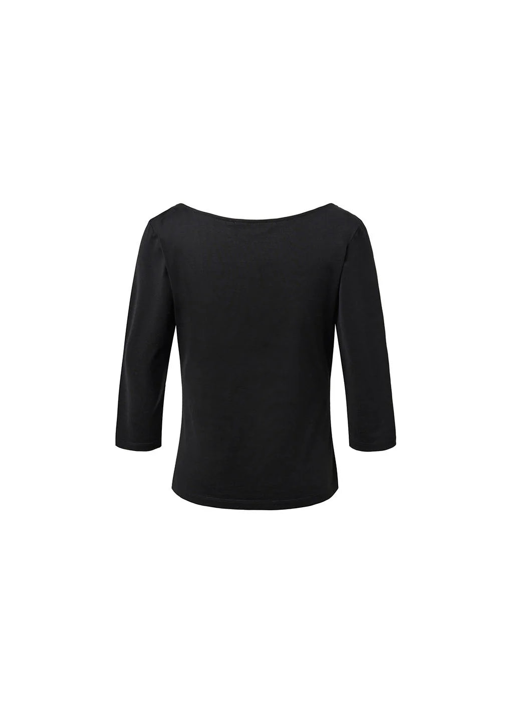 Amomento Scoop Neck Short Sleeve T-shirts - Black