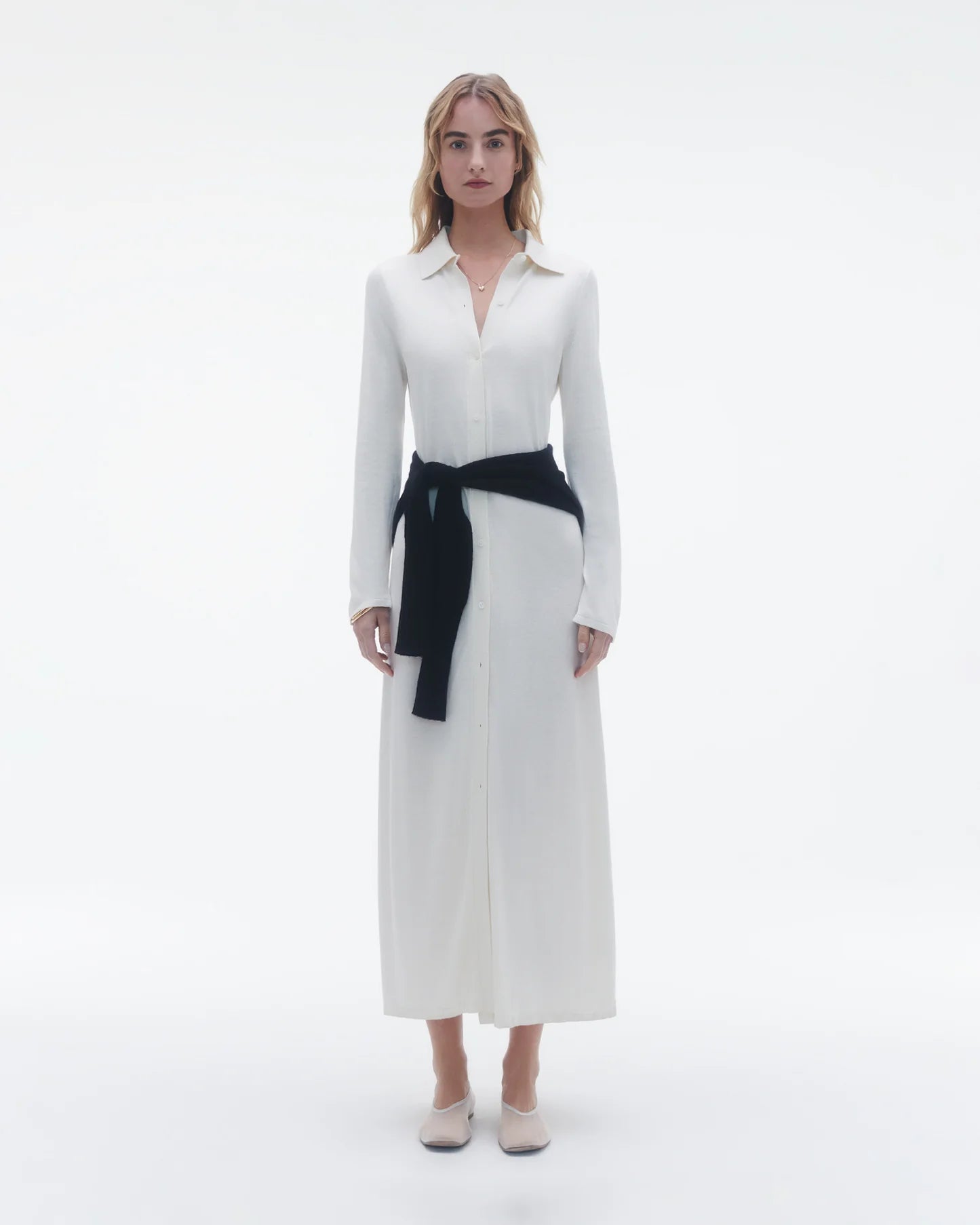 Guest In Residence Showtime Shirt Dress - Cream