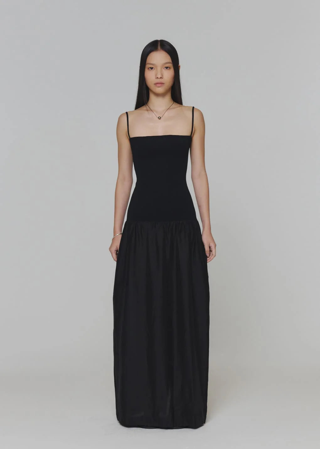 Amomento Silky Knit Maxi Dress - Black