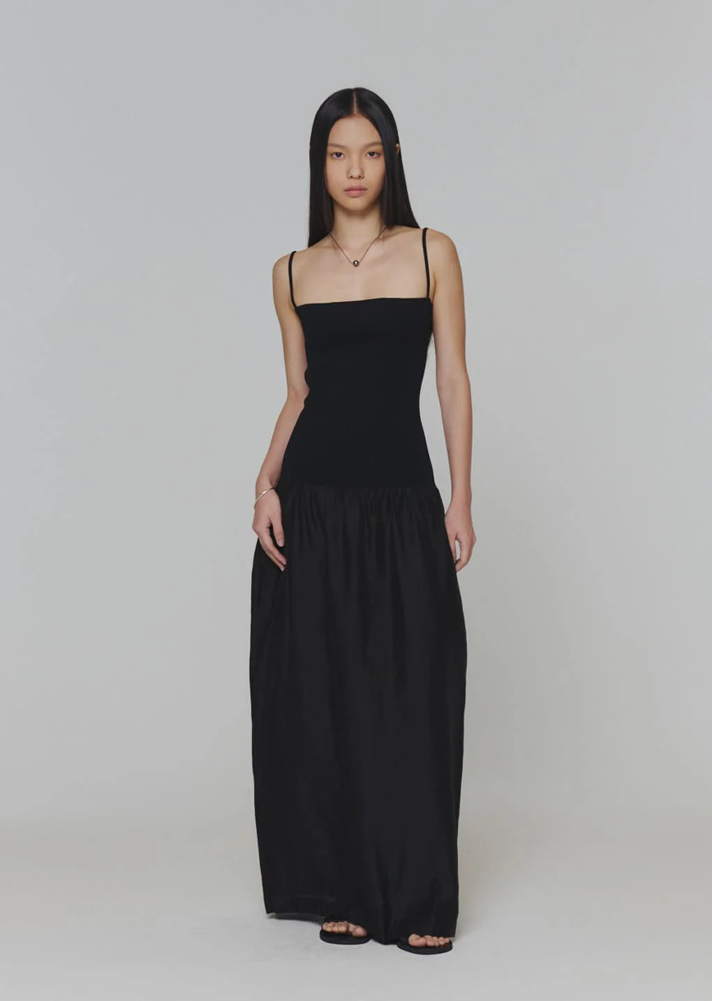 Amomento Silky Knit Maxi Dress - Black