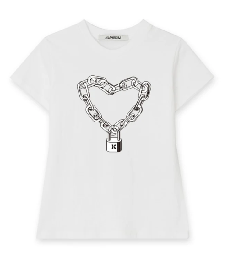 KIMHEKIM K CHAIN PRINTED SLIM FIT T-SHIRT