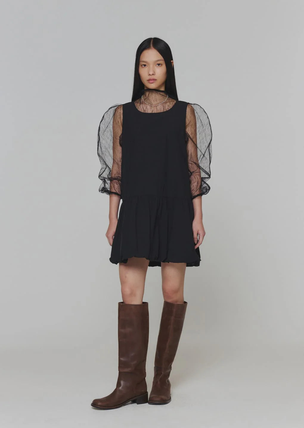 Amomento Volume Mini Dress - Black