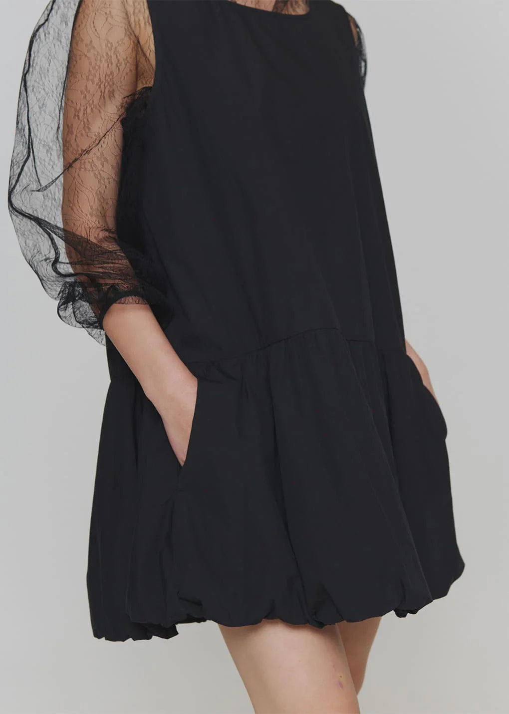 Amomento Volume Mini Dress - Black