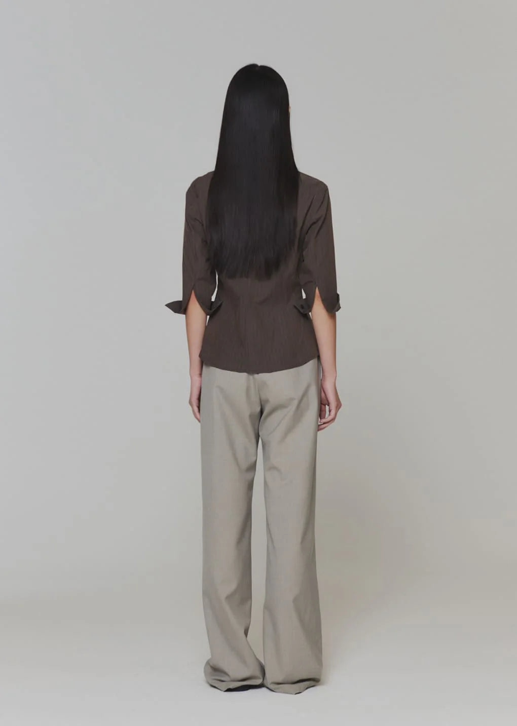 Amomento Wool Banding Pants - Beige