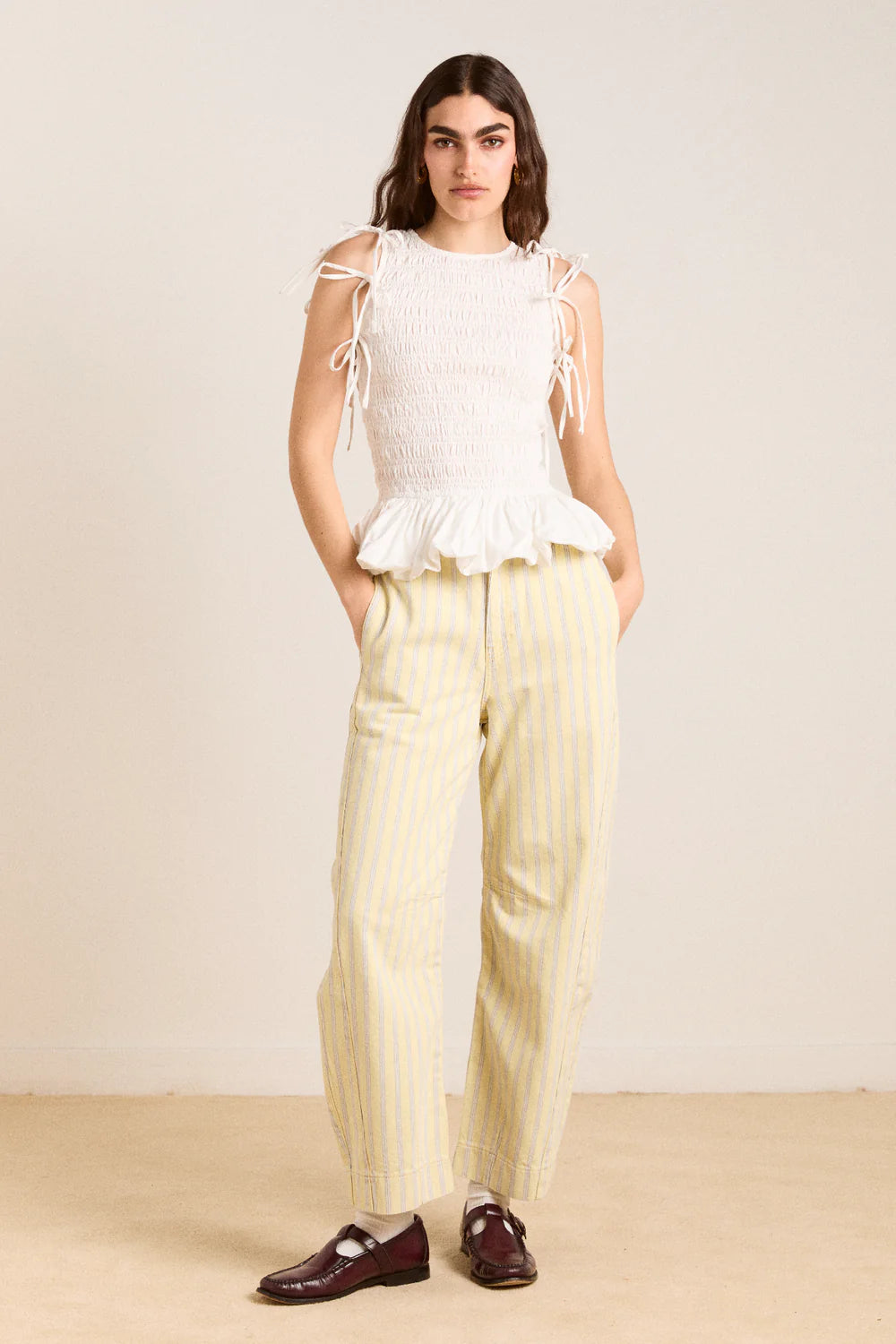 Damson Madder Becca Multi-Way Blouse - White