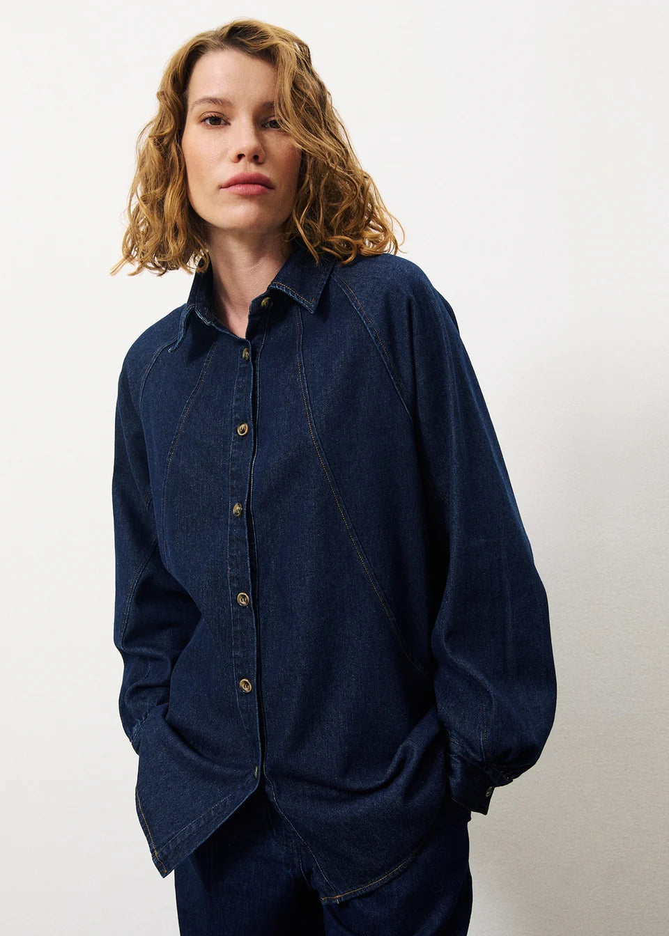 FRNCH CALEEN BLEU MARINE CHEMISE
