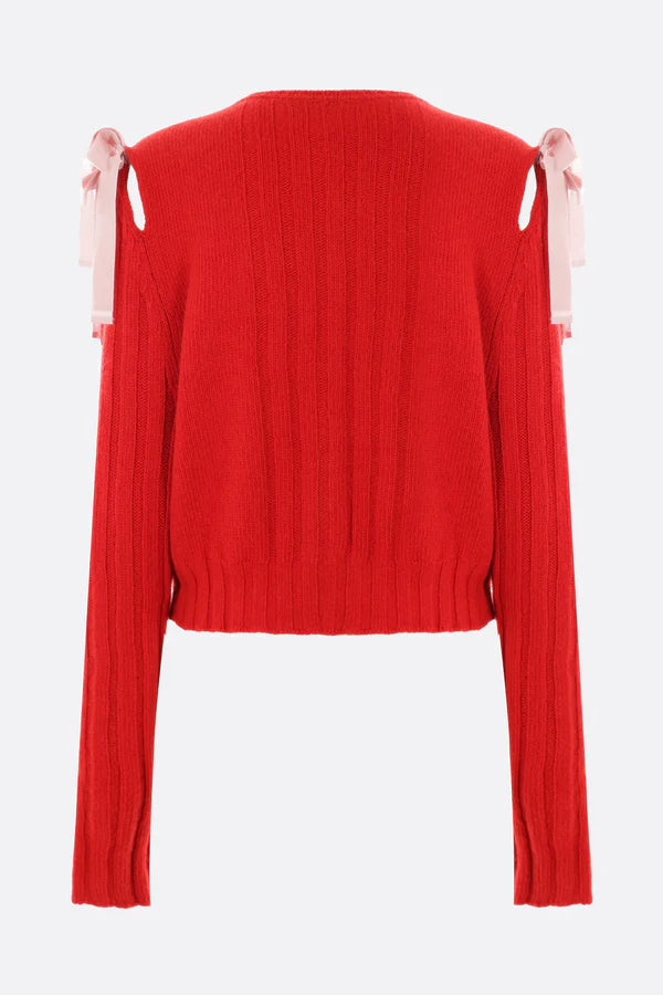 Molly Goddard Charlotte Cardigan Red