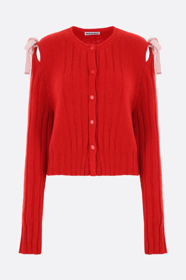 Molly Goddard Charlotte Cardigan Red