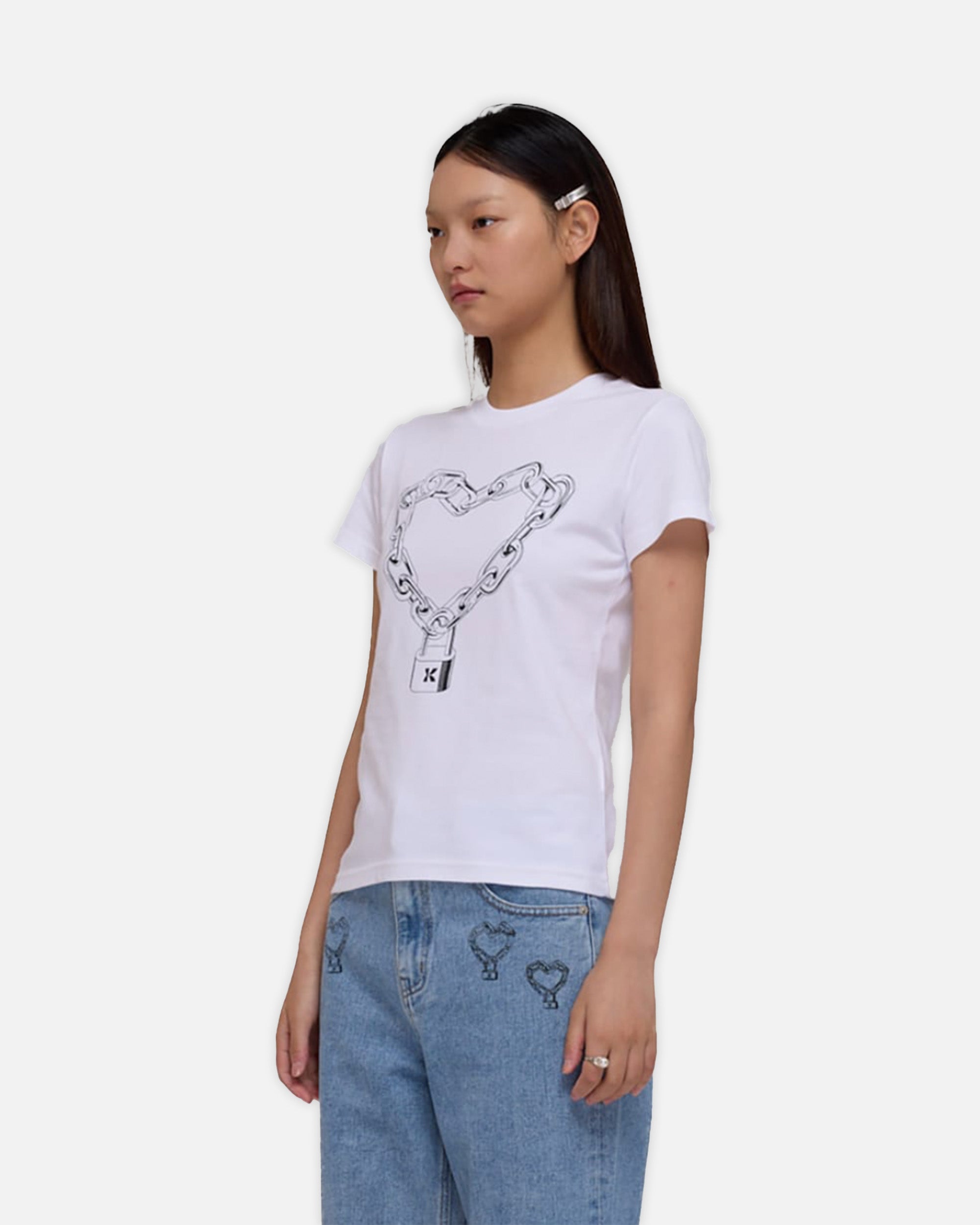 KIMHEKIM K CHAIN PRINTED SLIM FIT T-SHIRT